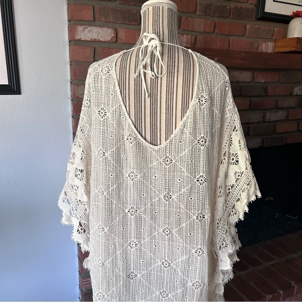 Eberjey Havanera Pandora Lace Cover Up in Natural Ivory Sz S/M - Picture 9 of 10